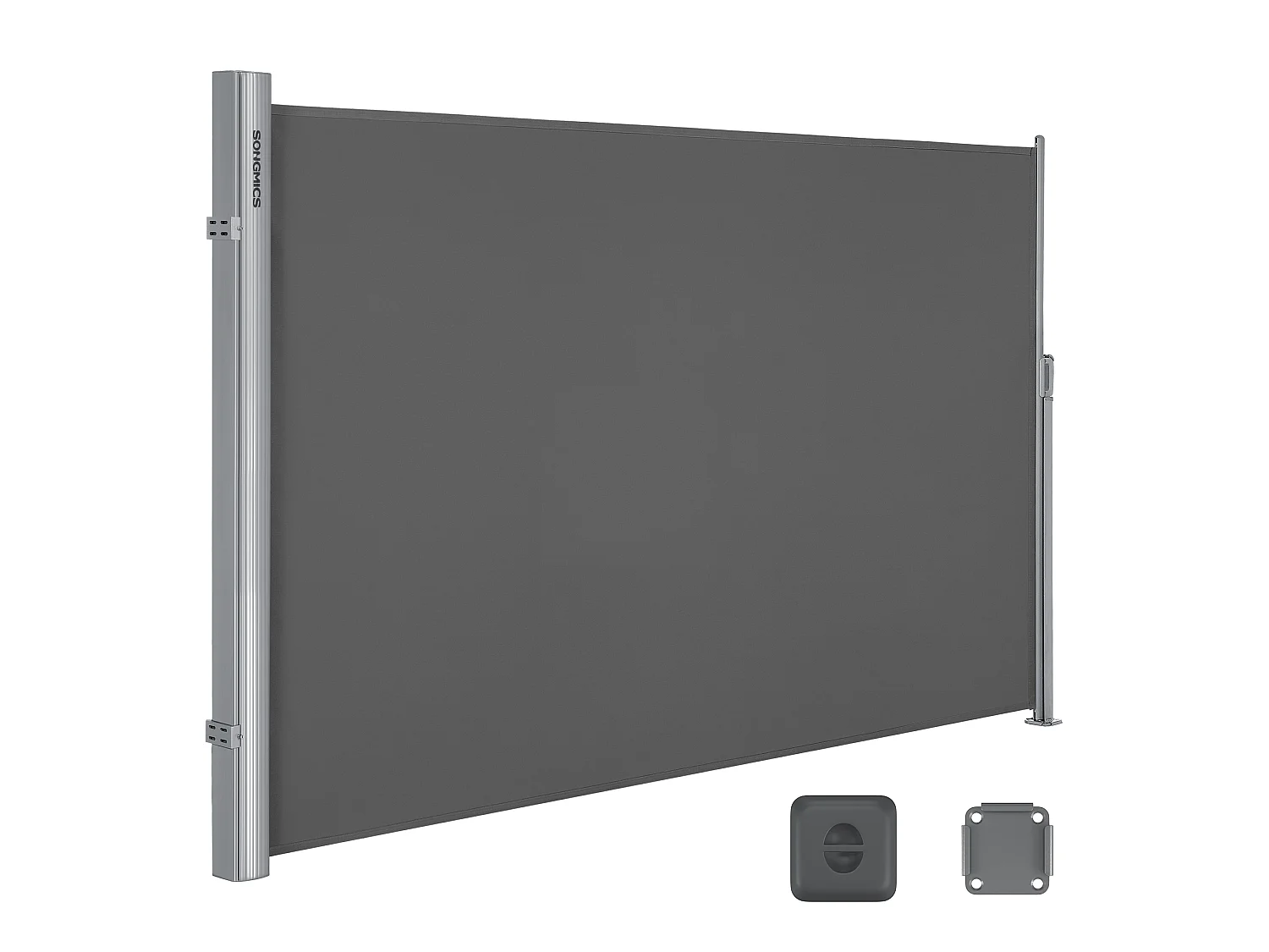 Markiza boczna 160×400 cm szara 5007969