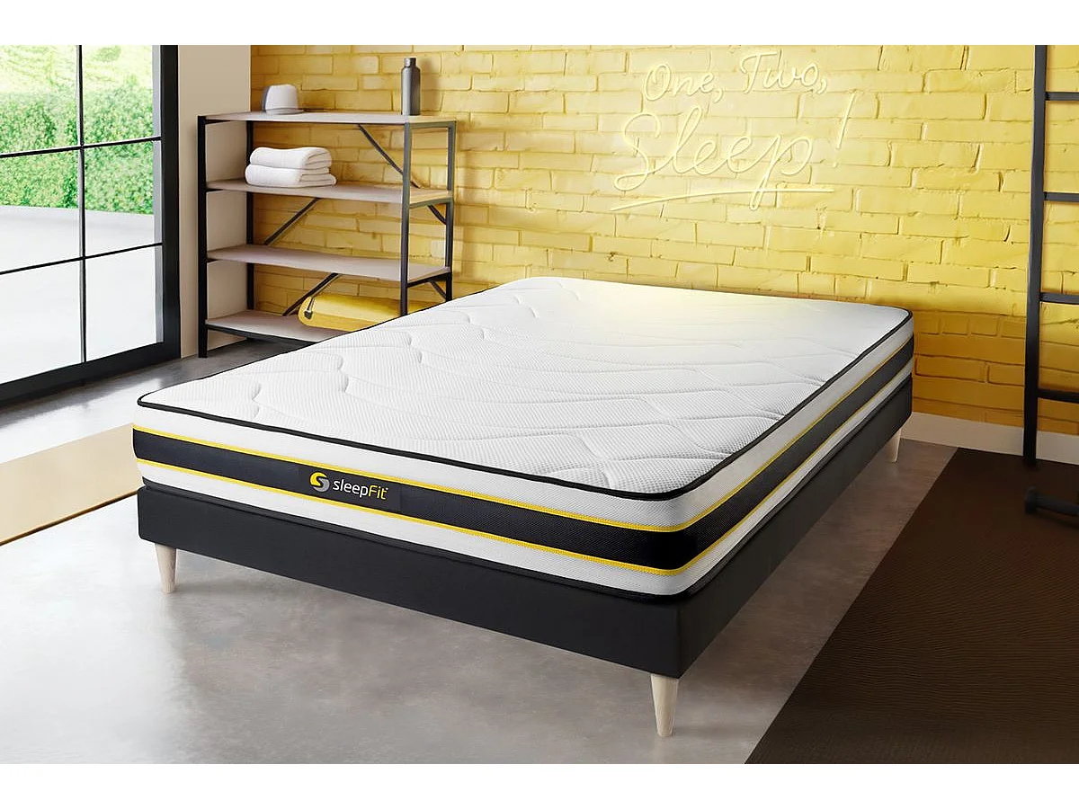 Materac FLEXY 140x200cm, Grubosc : 22 cm, sprezyny kieszeniowe i pianka z pamiecia ksztaltu, Wysoki, 3 strefy komfortu 167639 - obrazek 1