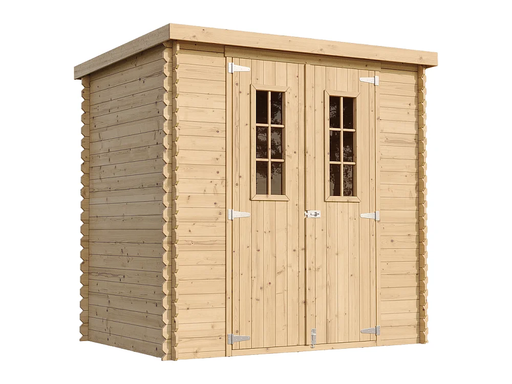 Drewniany domek narzędziowy z podłogą - 2,22 m² / 142x204xH206 cm - M311C+M311G 5017827 - obrazek 1
