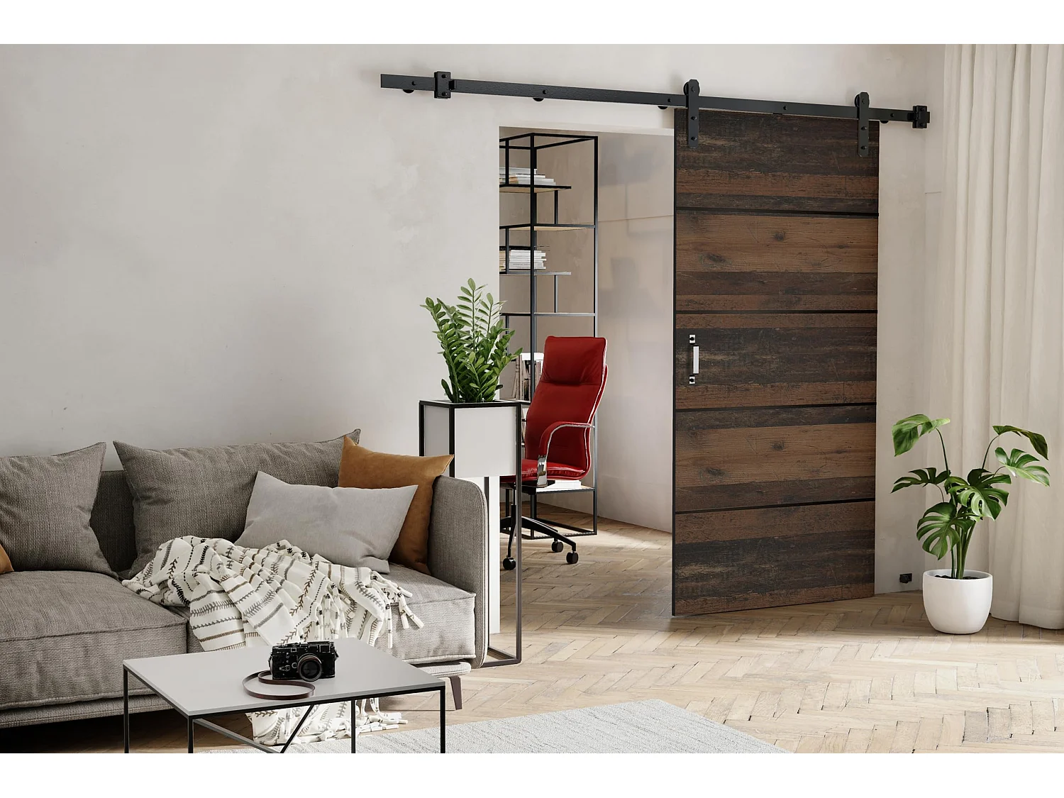 Drzwi przesuwne LOFT LORNI 60 old style 4880301 - obrazek 1