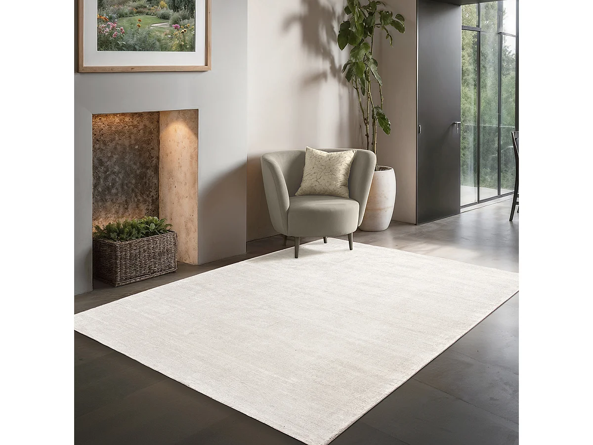 Dywan Arte salonu eleganckim stylu, biały, 200 cm okrągły 5025849 - obrazek 1