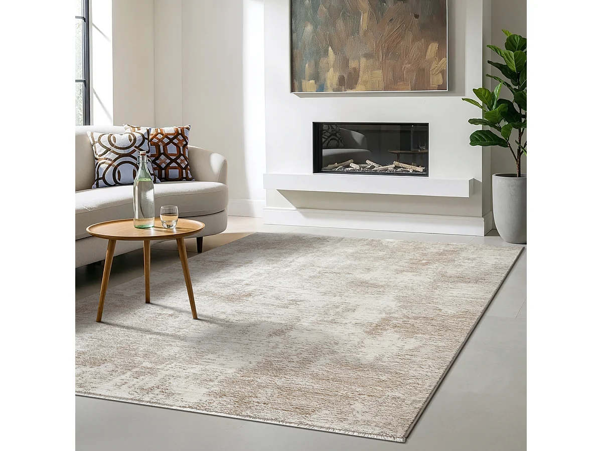 Dywan Flowline salonu nowoczesnym stylu, beżowy, 120 x 160 cm 5025891 - obrazek 1