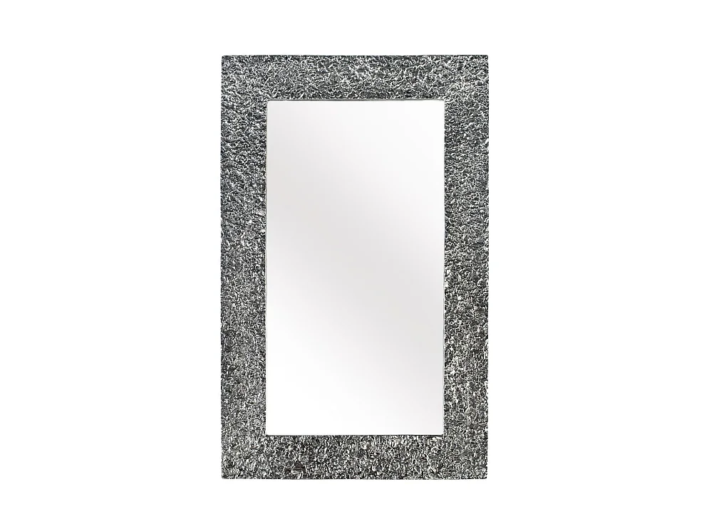 Lustro aluminiowe, tył z płyty MDF, 75 cm, styl nowoczesny industrialny, 120x75x4 4532729 - obrazek 1