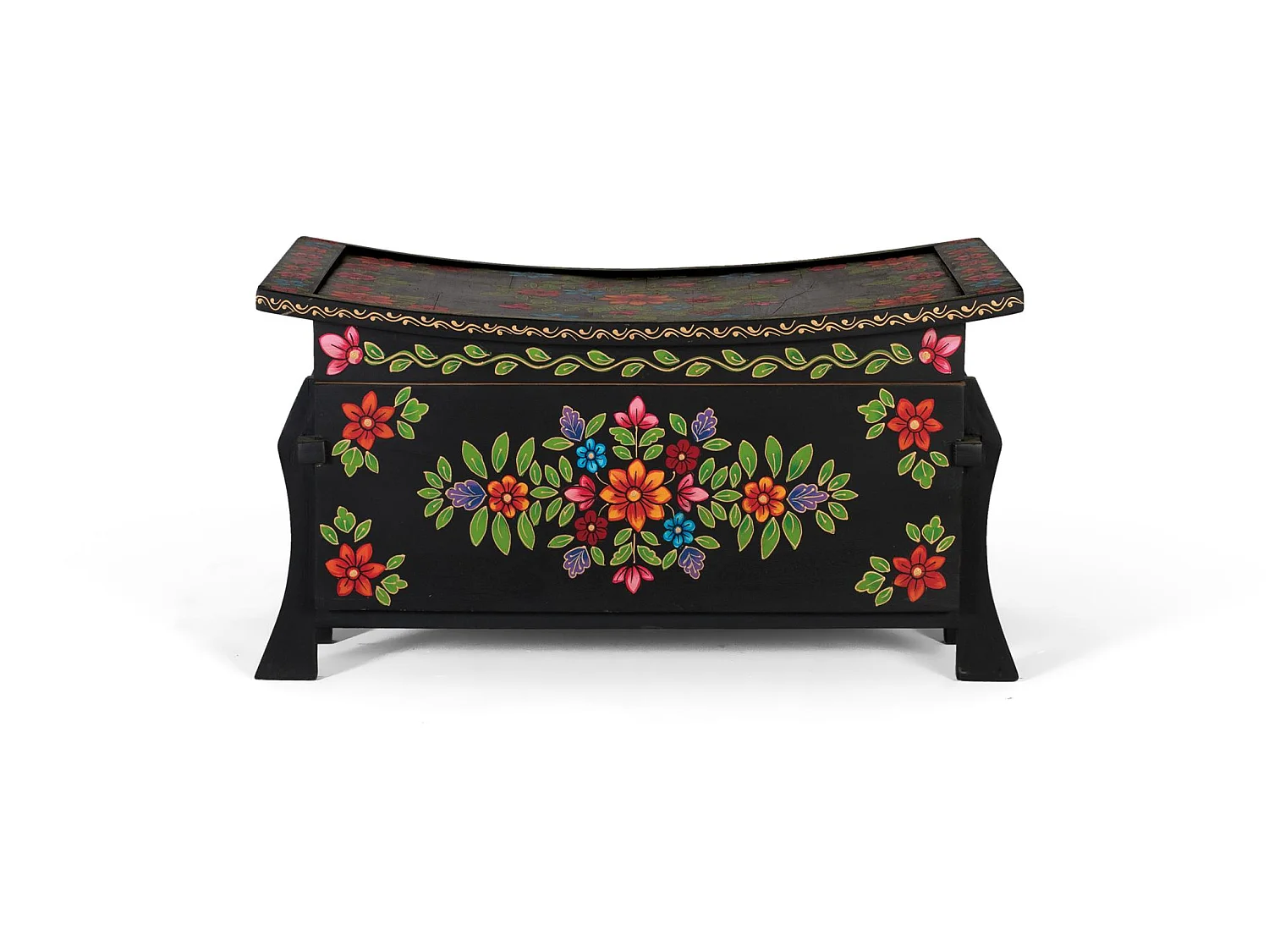 Skrzynia z drewna mango 83 cm, styl etniczny, ręcznie robiona, 45x83x51 3799786 - obrazek 1