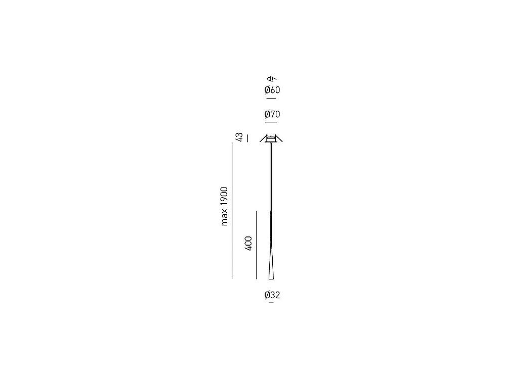 Dafne - Czarna lampa wisząca LED 7W 3000K IP20 - Minimalistyczna lampa sufitowa LED z aluminium - Zasilacz w zestawie - Maksymalna długość 190 cm 4105081 - obrazek 1
