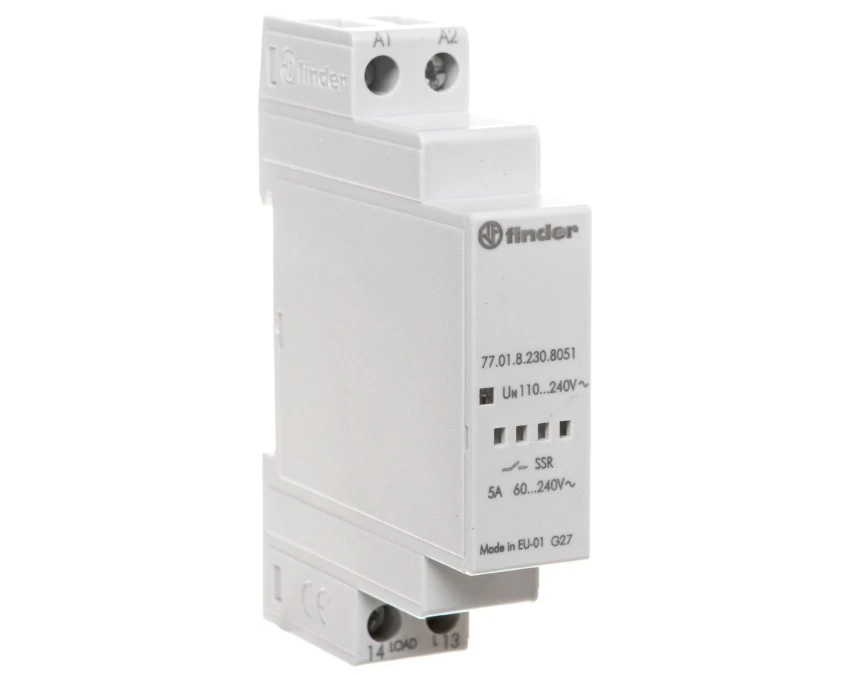 Modułowy przekaźnik SSR 1Z 60‑240V AC 5A załączanie natychmiastowe, sterowanie 230V AC 77.01.8.230.8051 - obrazek 1