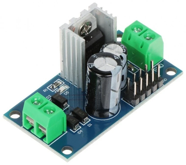 Moduł zasilacza 12V DC/300mA PZD‑L7812 - obrazek 1