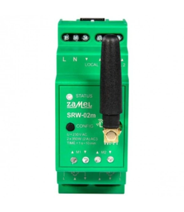 Modułowy sterownik rolet Wi‑Fi 2‑rolety TYP: SRW‑02M SPL10000021