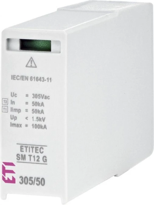 Moduł wymienny ogranicznika przepięć typ T1+T2 (B+C) MOD.ETITEC SM T12 305/50 G (N‑PE) 002440553