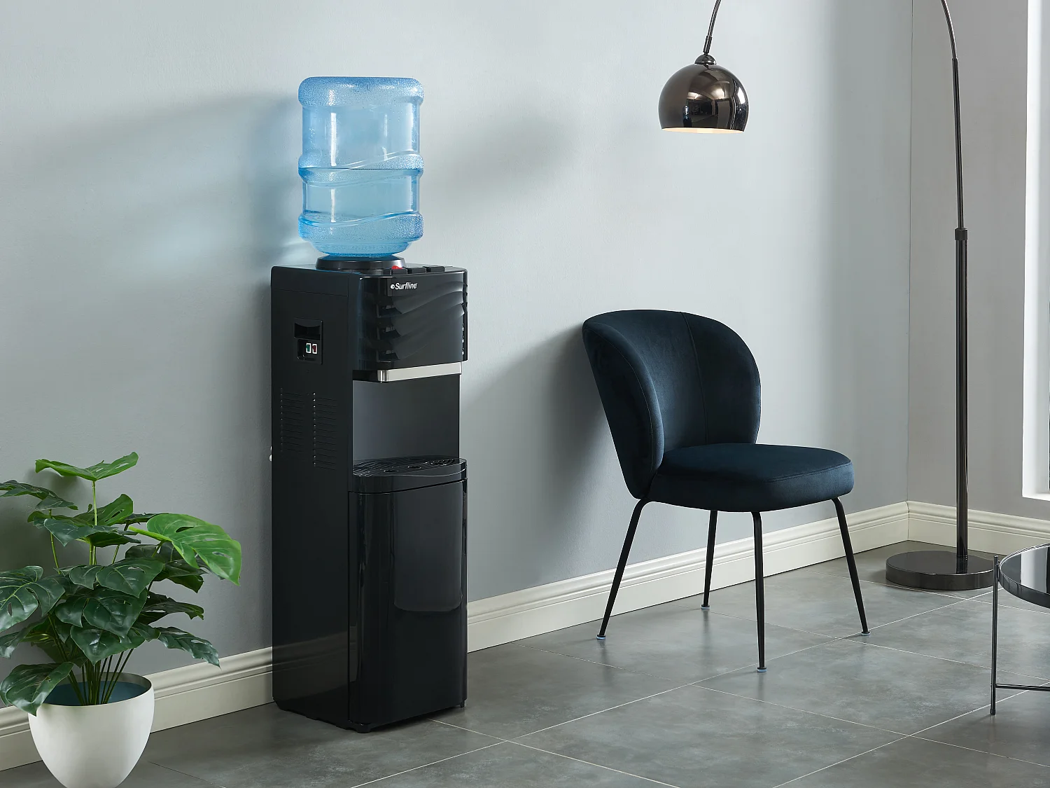 Dystrybutor z wodą – woda zimna/ciepła – 11/18 l – kolor czarny – FORTEX 138875