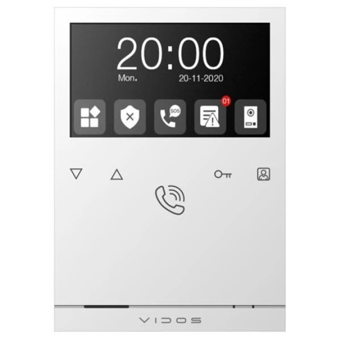 Monitor głośnomówiący 4,3, możliwość sterowania dwoma wejściami (furtka, brama) Vidos IPX M101