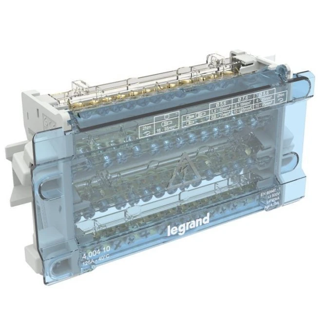 Modułowy blok rozdzielczy 4P 1,5‑35mm2 10M 125A 15 zacisków 400410