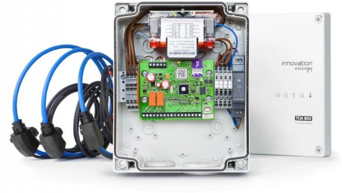 Monitor energii elektrycznej TCM BOX 1P RC z kartą SIM i Cewkami Rogowskiego 3000‑150 - obrazek 1