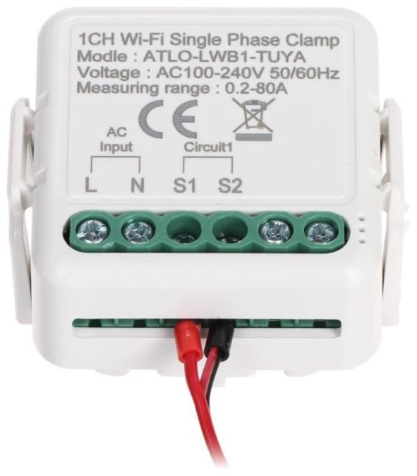 MONITOR ENERGII ELEKTRYCZNEJ ATLO‑LWB1‑TUYA JEDNOFAZOWY - obrazek 2