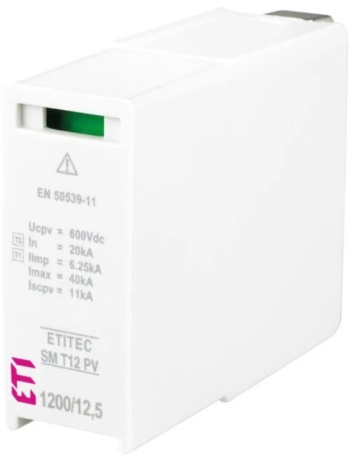 Moduł wymienny ogranicznika przepięć PV typ T1+T2 (B+C) MOD. SM T12 PV 600/6,25 S 002440632