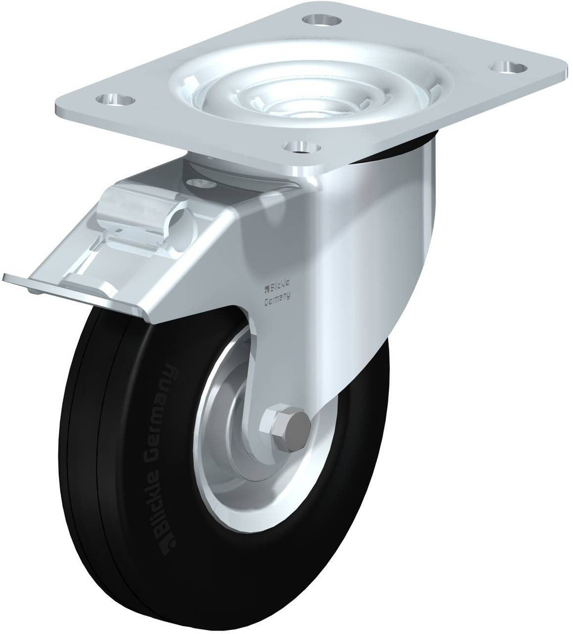 Blickle 561605 L-V 140R-FI Kółko skrętne z hamulcem Średnica koła: 140 mm Maksymalne obciążenie: 115 kg 1 szt. - obrazek 1