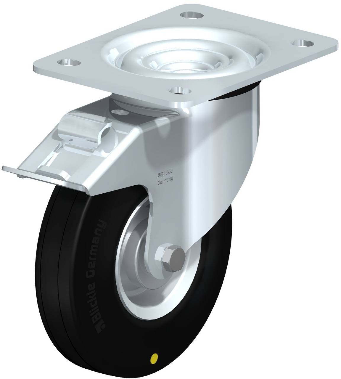 Blickle 849817 L-V 140R-FI-EL Kółko skrętne z hamulcem Średnica koła: 140 mm Maksymalne obciążenie: 115 kg 1 szt. - obrazek 1