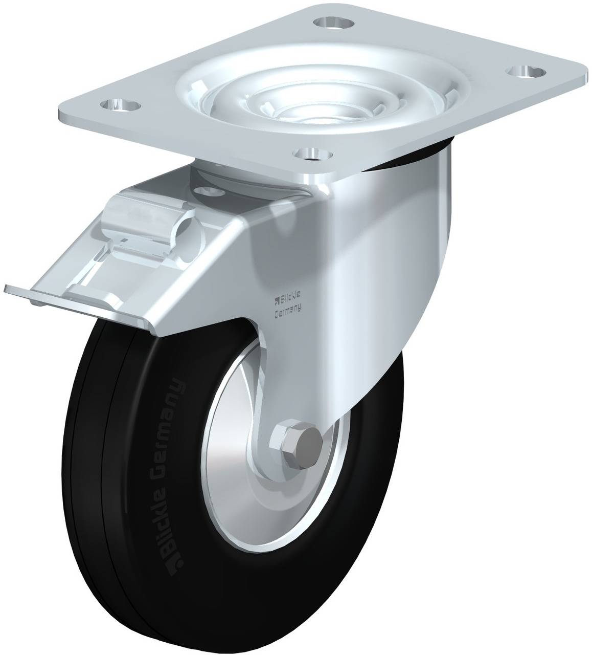 Blickle 743713 L-V 140R-FI-FA Kółko skrętne z hamulcem Średnica koła: 140 mm Maksymalne obciążenie: 115 kg 1 szt. - obrazek 1