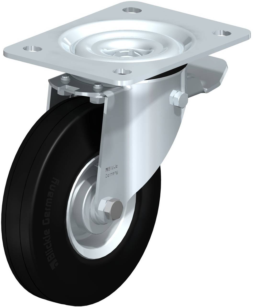 Blickle 276907 L-V 140R-ST Kółko skrętne z hamulcem Średnica koła: 140 mm Maksymalne obciążenie: 115 kg 1 szt. - obrazek 1