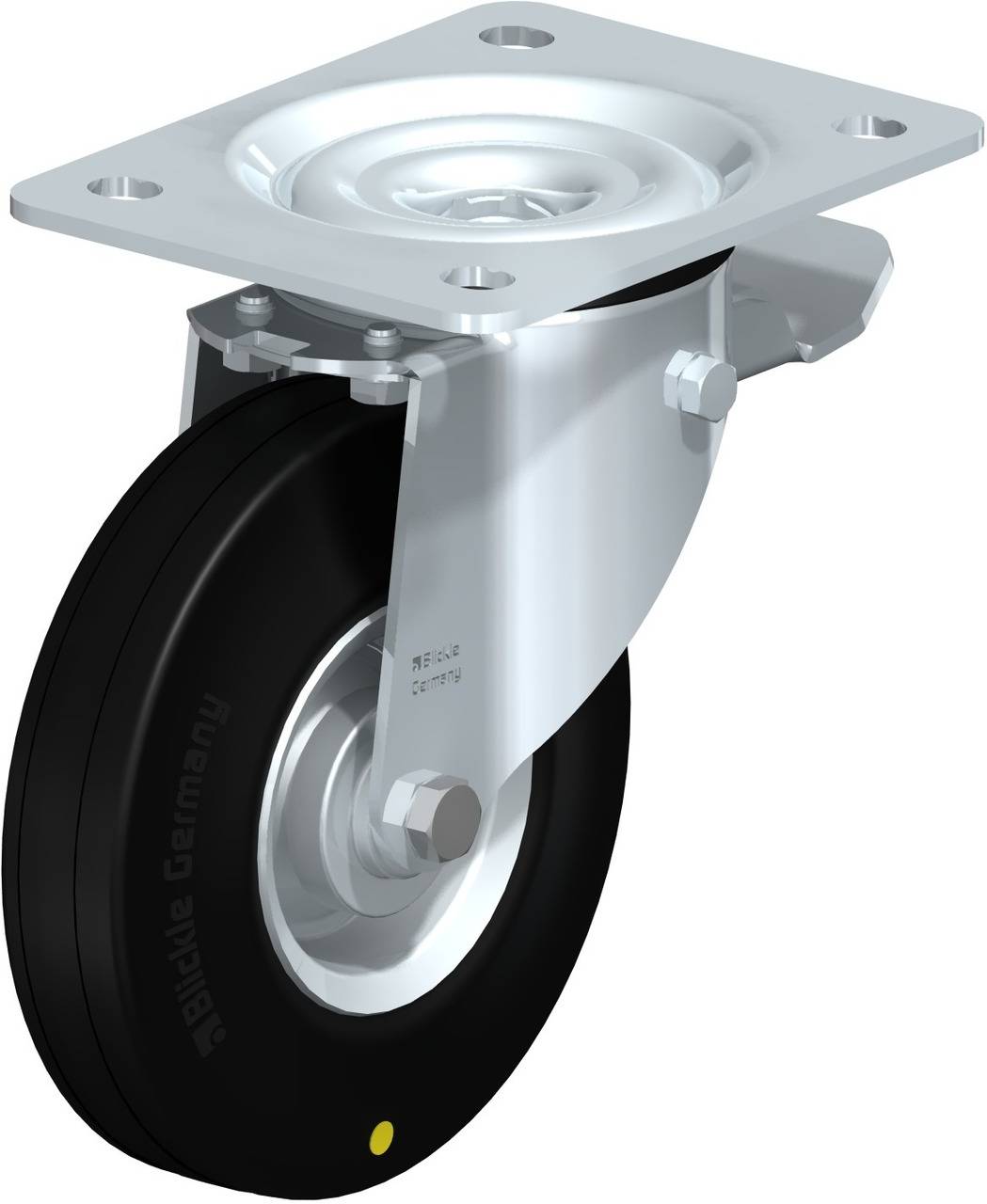 Blickle 297440 L-V 140R-ST-EL Kółko skrętne z hamulcem Średnica koła: 140 mm Maksymalne obciążenie: 115 kg 1 szt. - obrazek 1