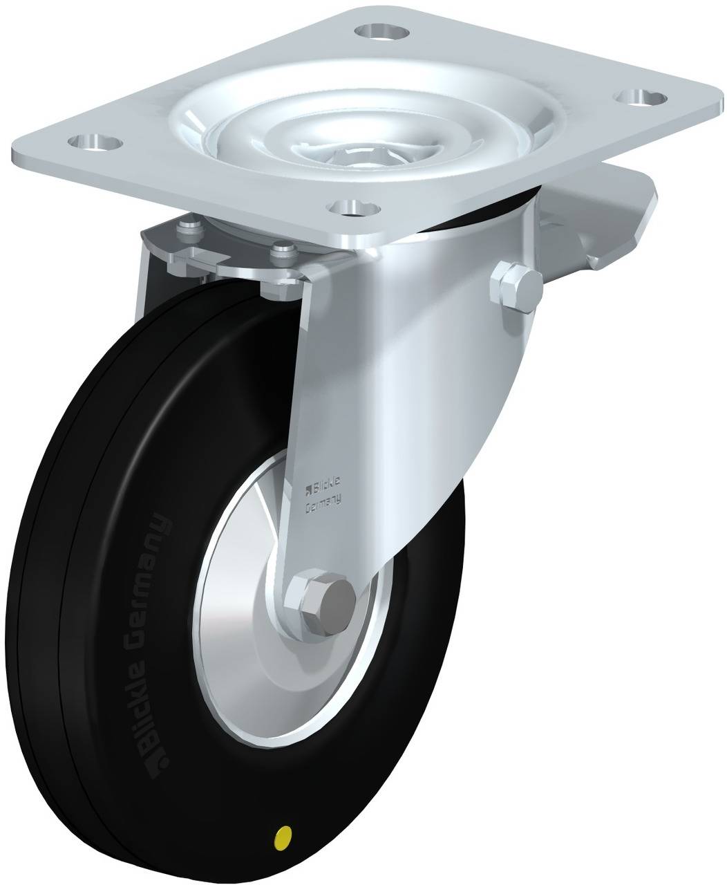Blickle 434209 L-V 140R-ST-EL-FA Kółko skrętne z hamulcem Średnica koła: 140 mm Maksymalne obciążenie: 115 kg 1 szt. - obrazek 1