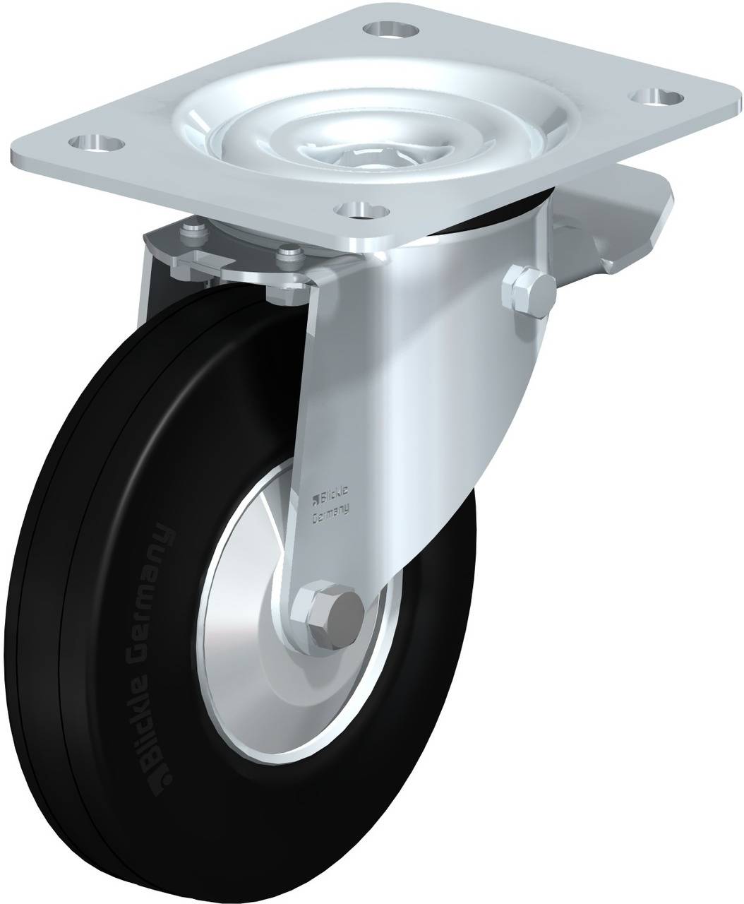 Blickle 330225 L-V 140R-ST-FA Kółko skrętne z hamulcem Średnica koła: 140 mm Maksymalne obciążenie: 115 kg 1 szt. - obrazek 1