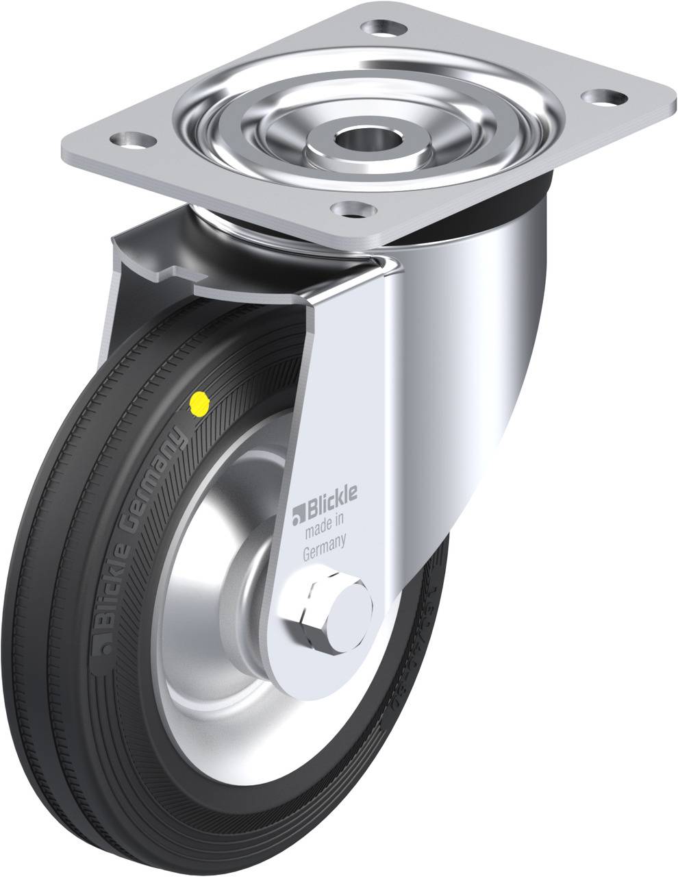 Blickle 63768 L-V 162R-EL Kółko skrętne Średnica koła: 160 mm Maksymalne obciążenie: 135 kg 1 szt. - obrazek 1
