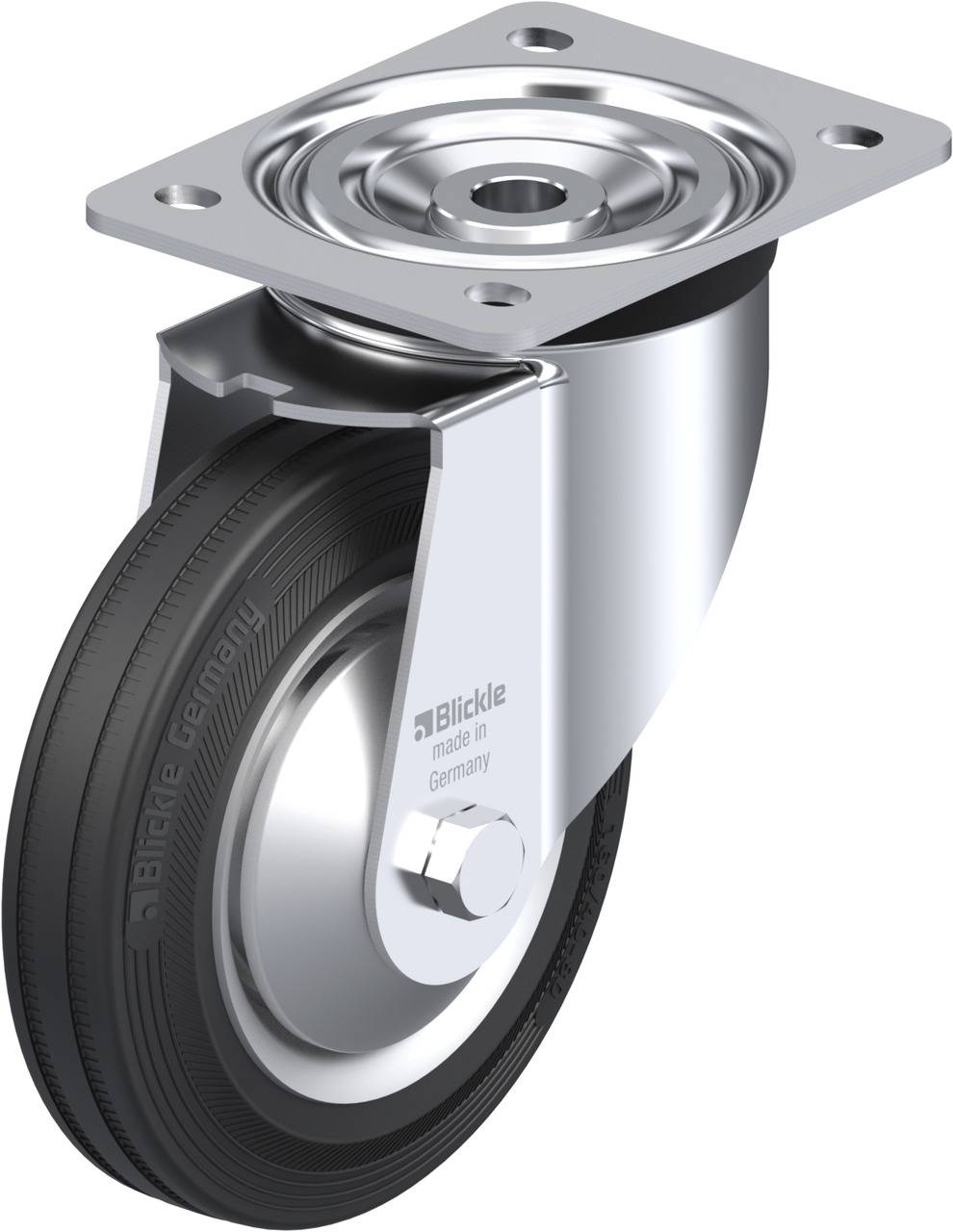 Blickle 53389 L-V 162R-FA Kółko skrętne Średnica koła: 160 mm Maksymalne obciążenie: 135 kg 1 szt. - obrazek 1