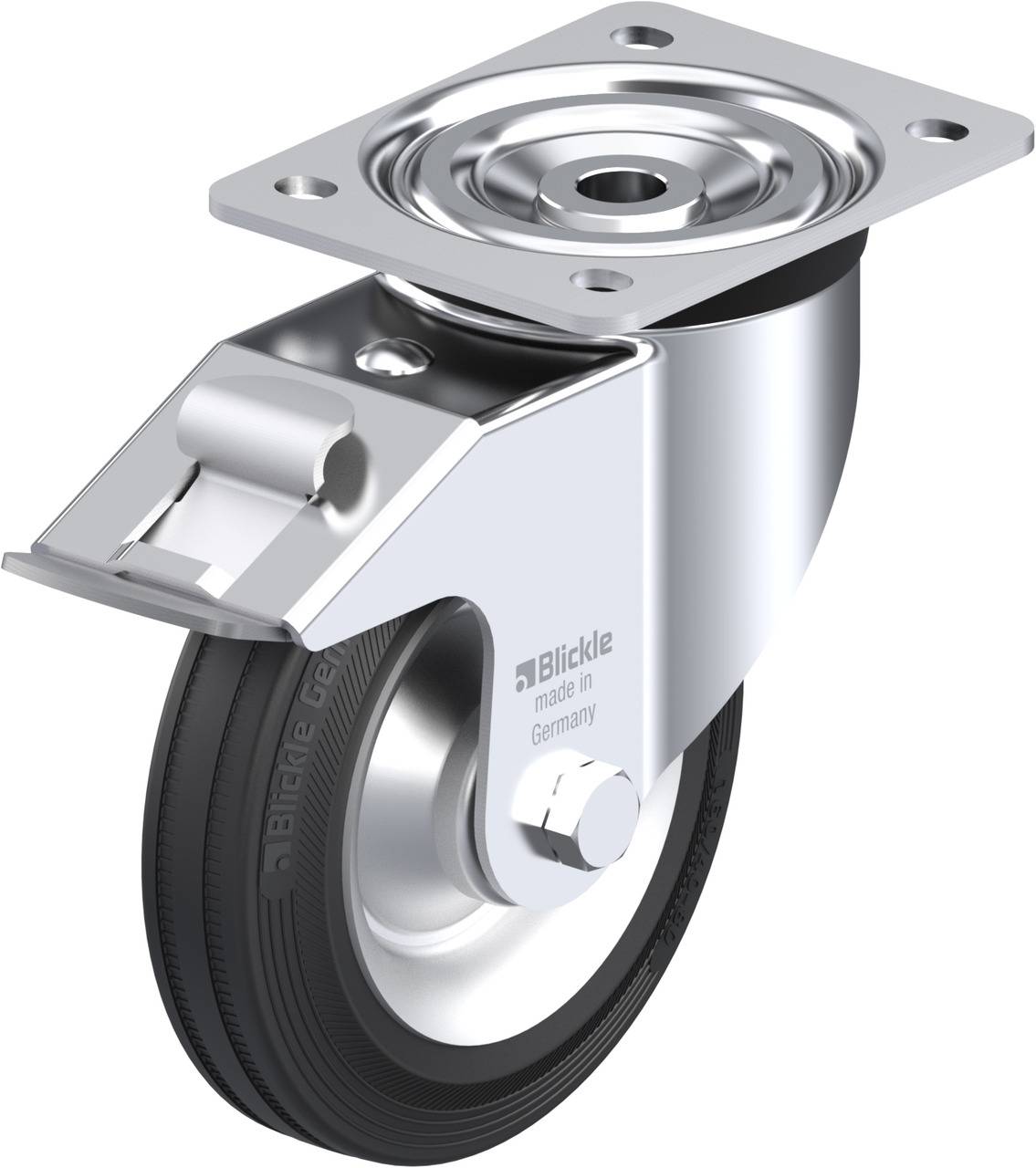 Blickle 37416 L-V 162R-FI Kółko skrętne z hamulcem Średnica koła: 160 mm Maksymalne obciążenie: 135 kg 1 szt. - obrazek 1