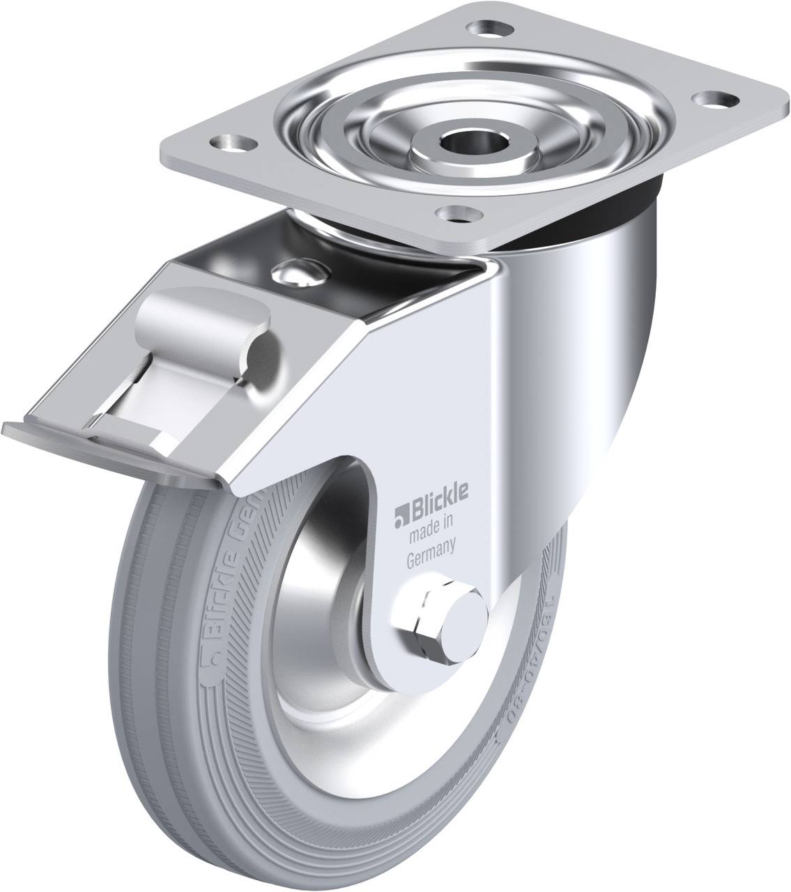 Blickle 61804 L-V 162R-FI-SG Kółko skrętne z hamulcem Średnica koła: 160 mm Maksymalne obciążenie: 135 kg 1 szt. - obrazek 1