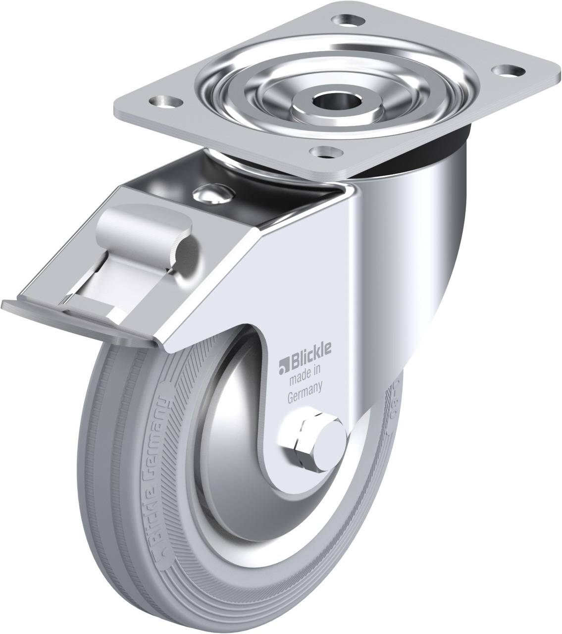 Blickle 233155 L-V 162R-FI-SG-FA Kółko skrętne z hamulcem Średnica koła: 160 mm Maksymalne obciążenie: 135 kg 1 szt. - obrazek 1