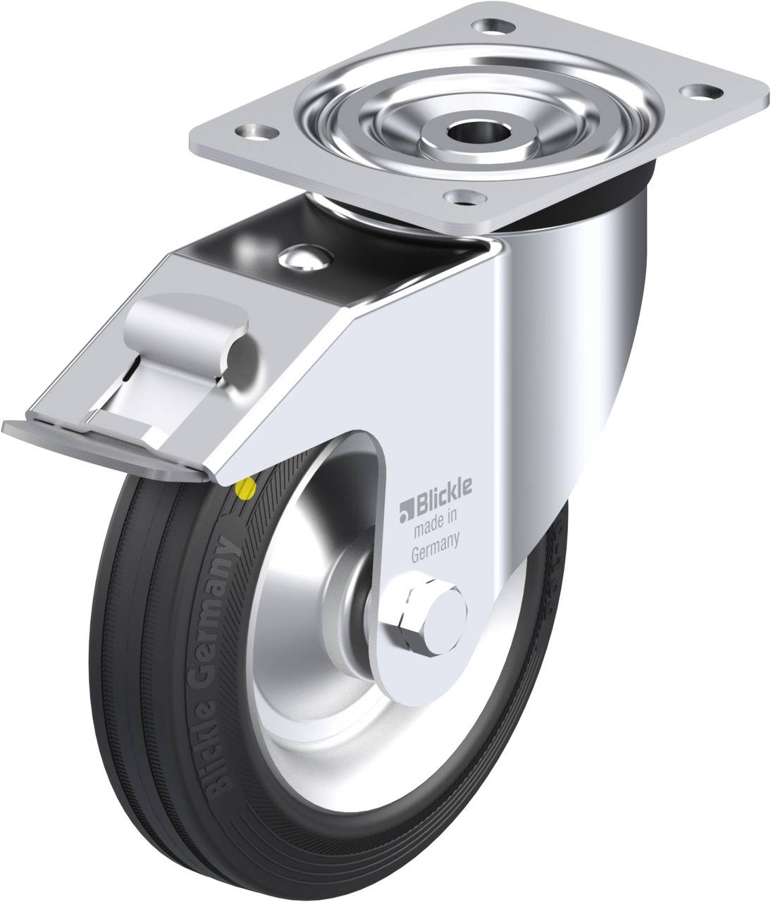 Blickle 23135 L-V 182R-FI-EL Kółko skrętne z hamulcem Średnica koła: 180 mm Maksymalne obciążenie: 170 kg 1 szt. - obrazek 1