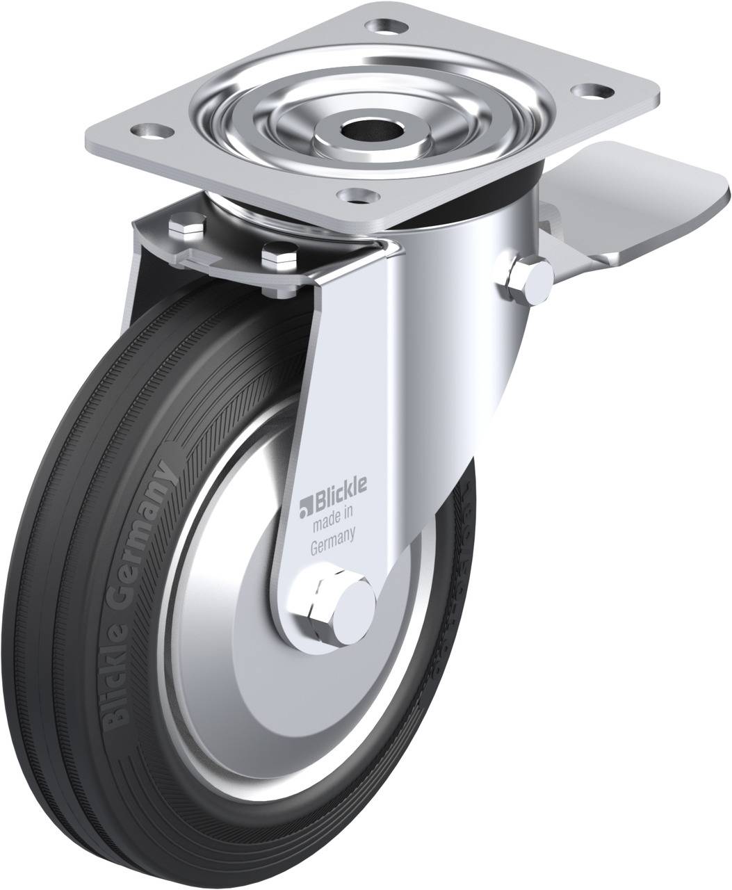 Blickle 88864 L-V 182R-ST-FA Kółko skrętne z hamulcem Średnica koła: 180 mm Maksymalne obciążenie: 170 kg 1 szt. - obrazek 1