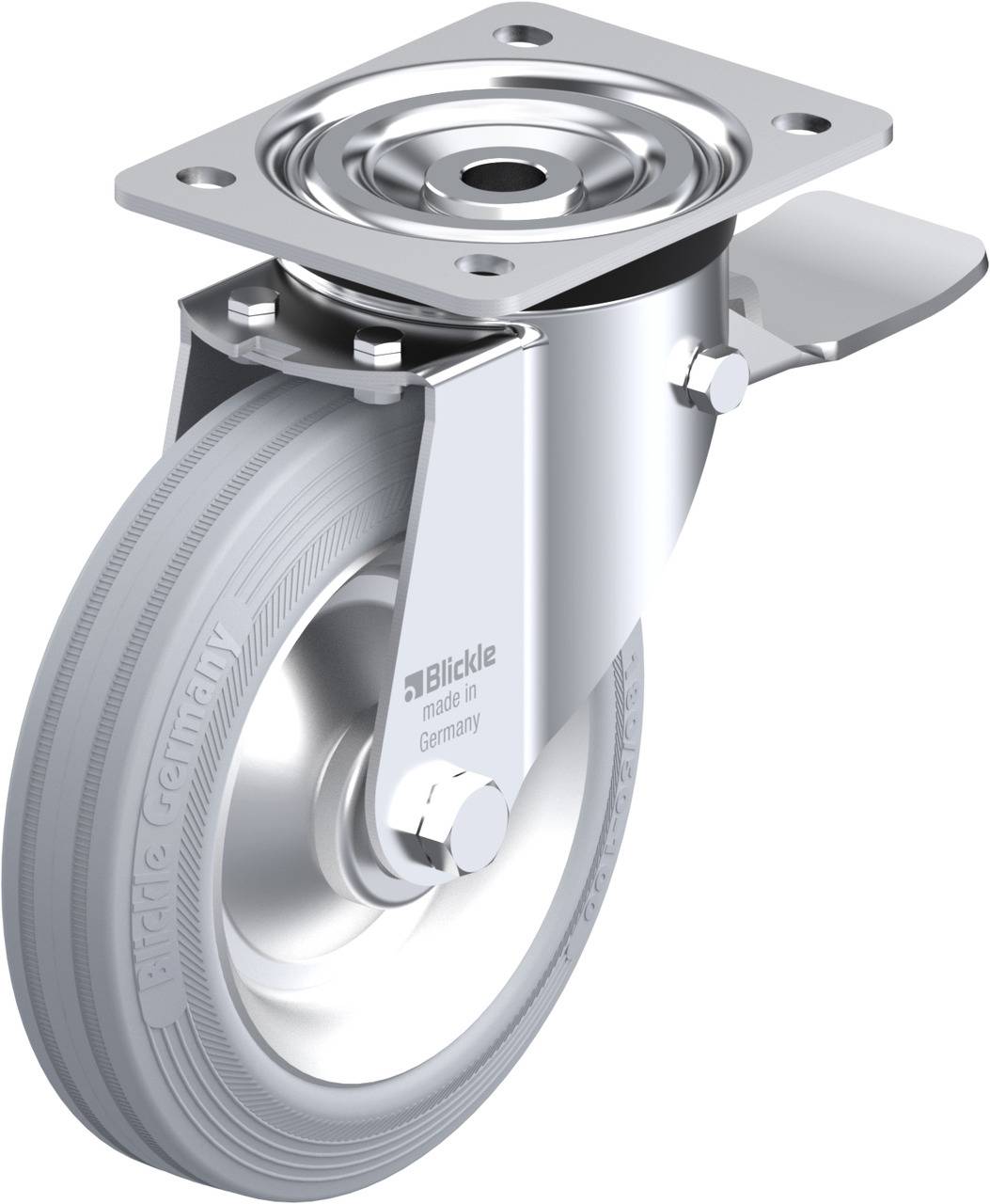 Blickle 68312 L-V 182R-ST-SG Kółko skrętne z hamulcem Średnica koła: 180 mm Maksymalne obciążenie: 170 kg 1 szt. - obrazek 1