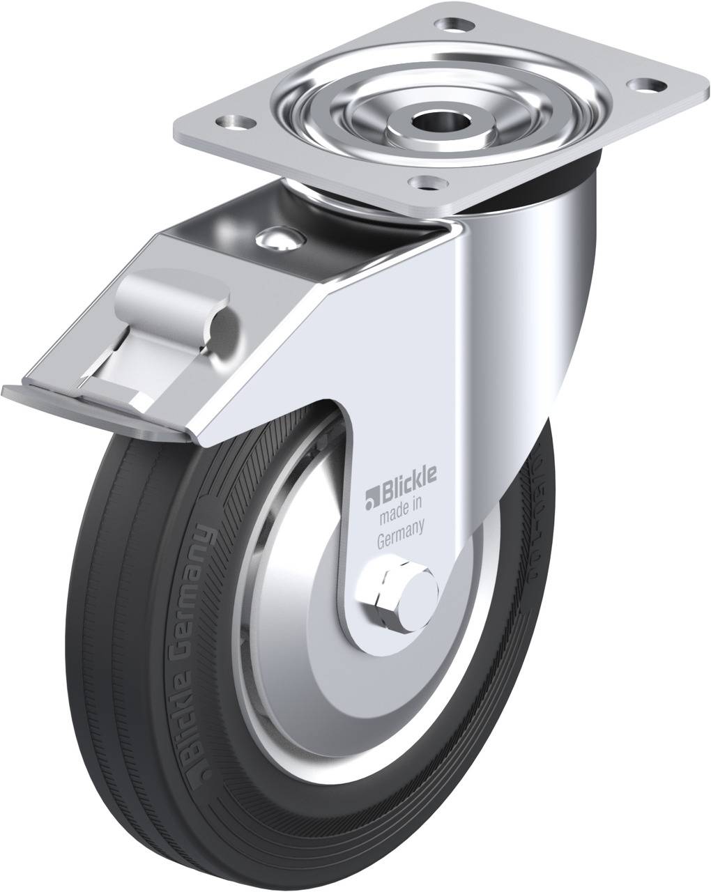 Blickle 13425 L-V 200K-FI-FA Kółko skrętne z hamulcem Średnica koła: 200 mm Maksymalne obciążenie: 205 kg 1 szt. - obrazek 1
