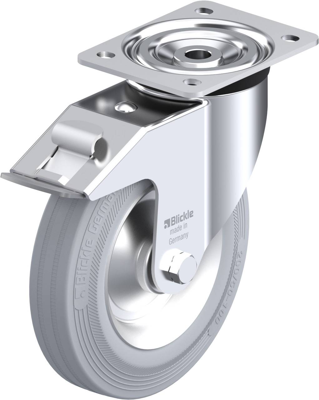 Blickle 77701 L-V 202R-FI-SG Kółko skrętne z hamulcem Średnica koła: 200 mm Maksymalne obciążenie: 205 kg 1 szt. - obrazek 1