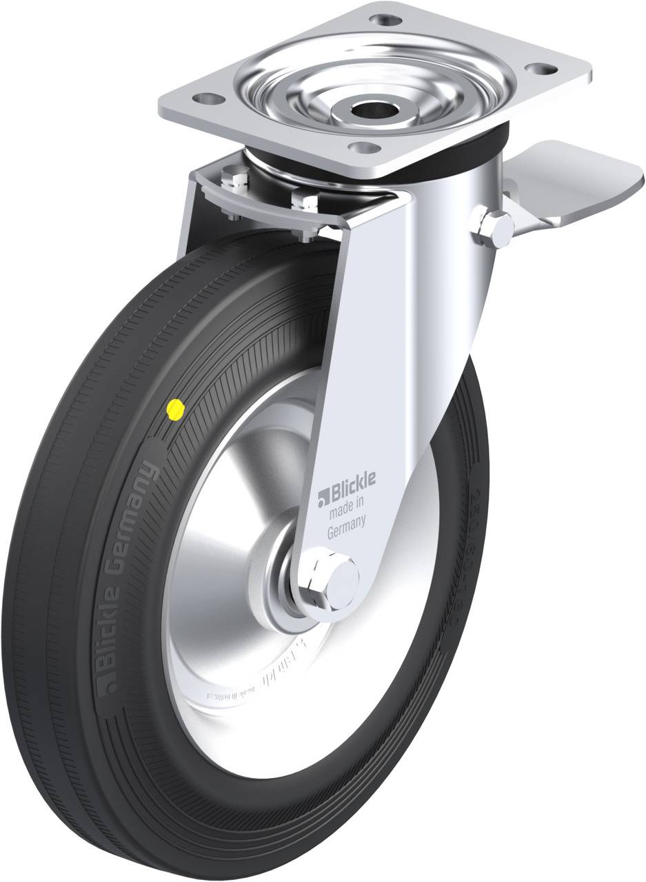 Blickle 304204 L-V 252R-3-ST-EL Kółko skrętne z hamulcem Średnica koła: 250 mm Maksymalne obciążenie: 295 kg 1 szt. - obrazek 1
