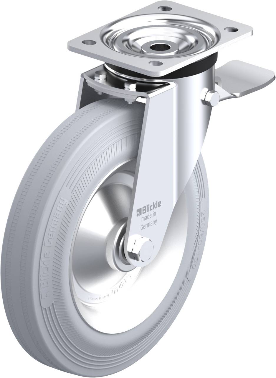 Blickle 59899 L-V 252R-3-ST-SG Kółko skrętne z hamulcem Średnica koła: 250 mm Maksymalne obciążenie: 295 kg 1 szt. - obrazek 1