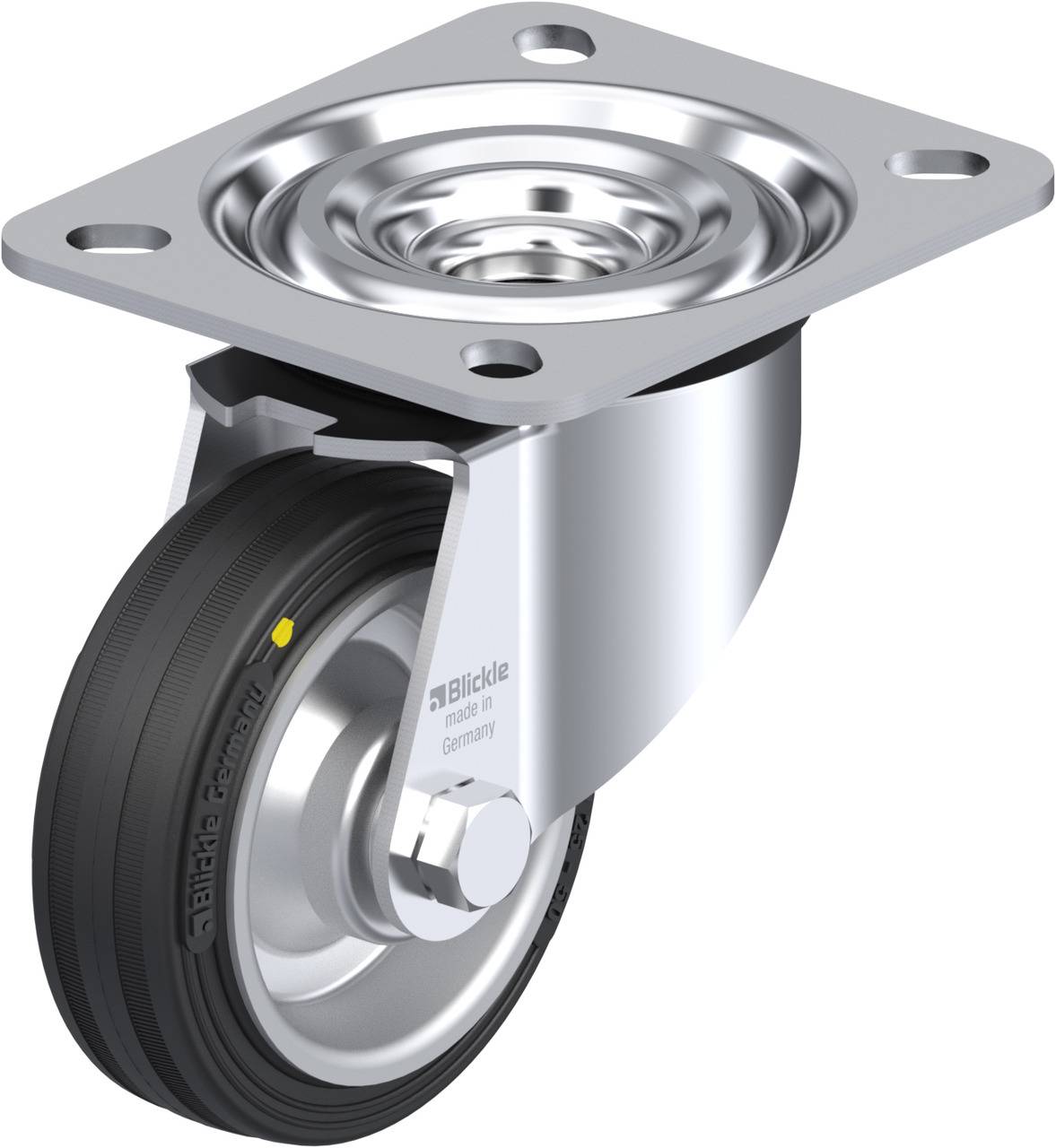 Blickle 73999 L-V 80R-EL Kółko skrętne Średnica koła: 80 mm Maksymalne obciążenie: 50 kg 1 szt. - obrazek 1