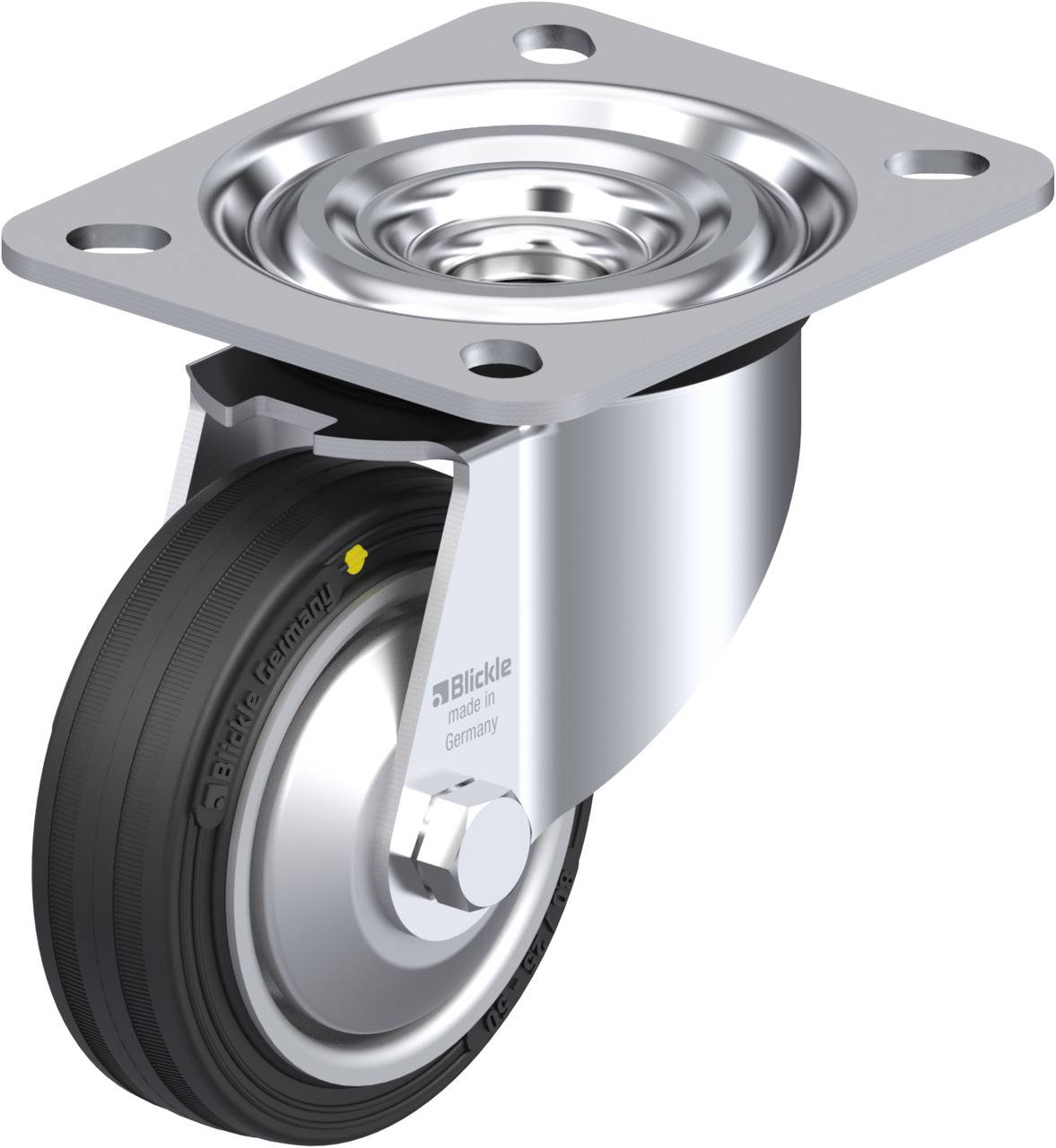 Blickle 104513 L-V 80R-EL-FA Kółko skrętne Średnica koła: 80 mm Maksymalne obciążenie: 50 kg 1 szt. - obrazek 1