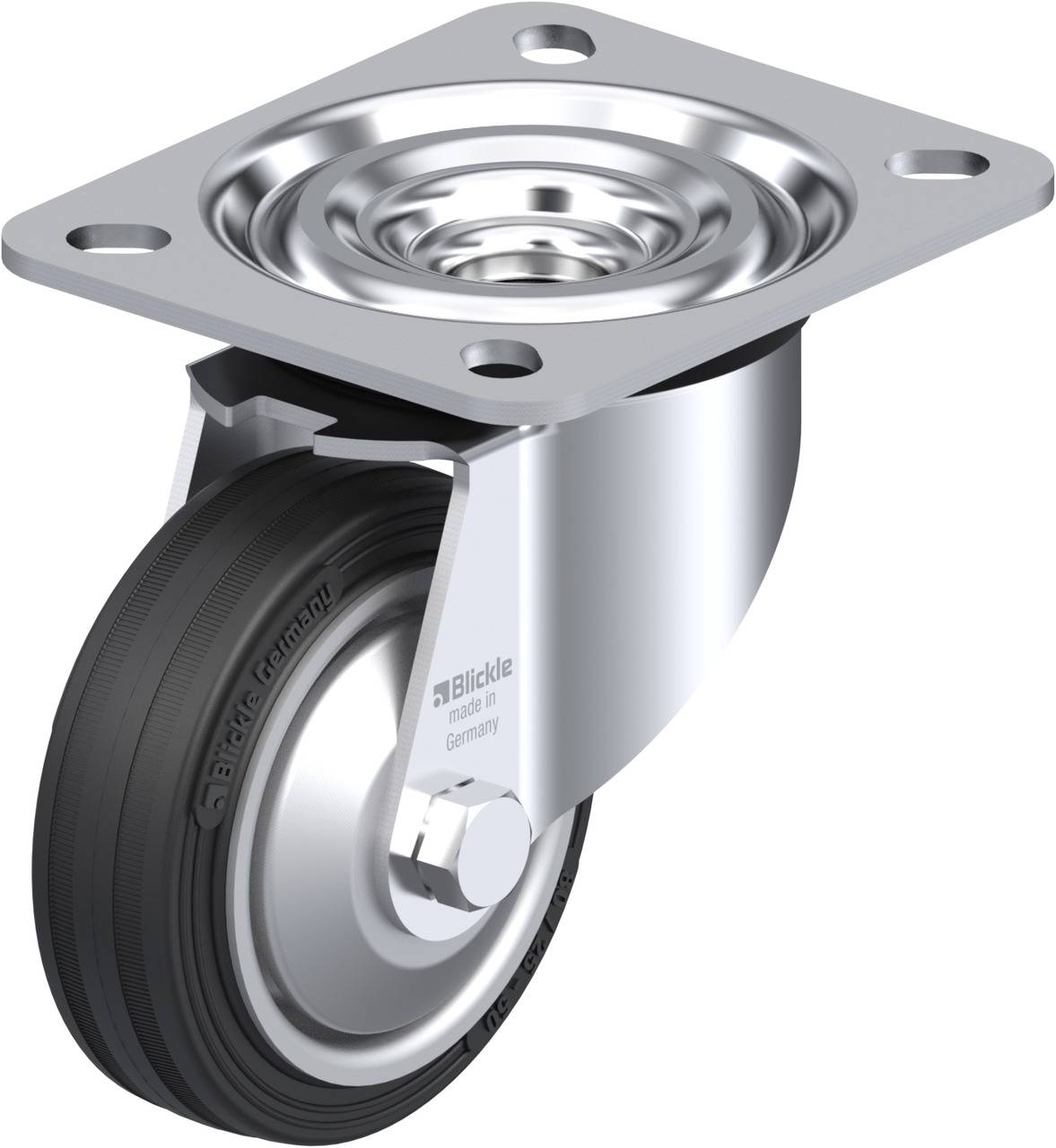 Blickle 52167 L-V 80R-FA Kółko skrętne Średnica koła: 80 mm Maksymalne obciążenie: 50 kg 1 szt. - obrazek 1