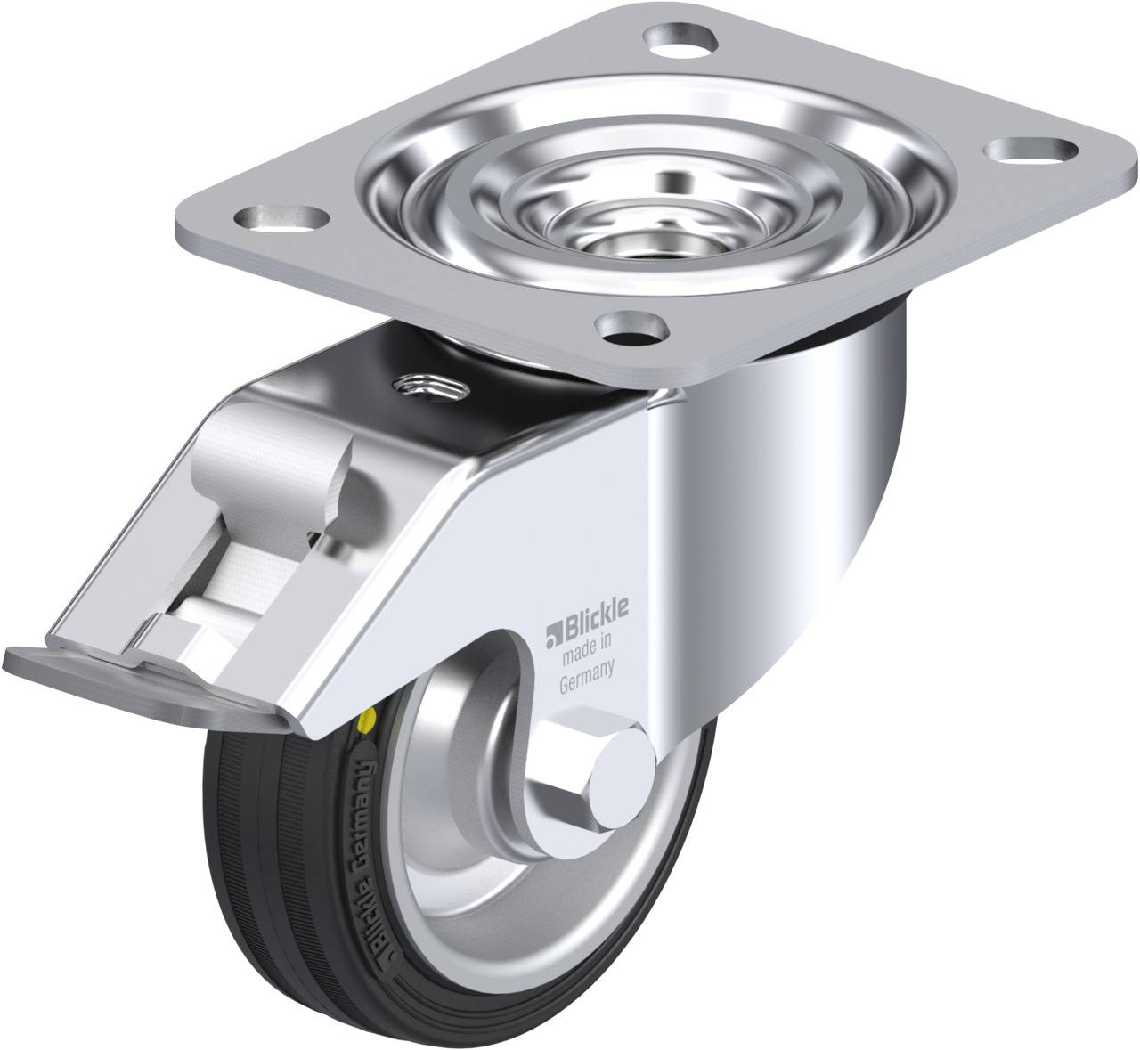 Blickle 310342 L-V 80R-FI-EL Kółko skrętne z hamulcem Średnica koła: 80 mm Maksymalne obciążenie: 50 kg 1 szt. - obrazek 1