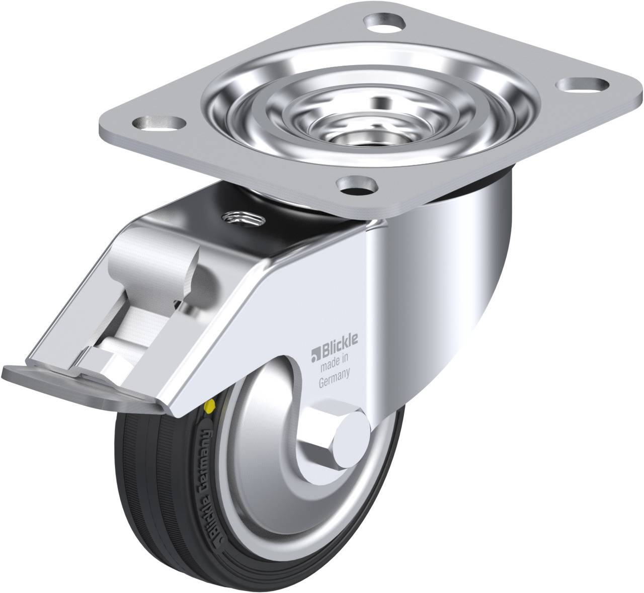 Blickle 413708 L-V 80R-FI-EL-FA Kółko skrętne z hamulcem Średnica koła: 80 mm Maksymalne obciążenie: 50 kg 1 szt. - obrazek 1