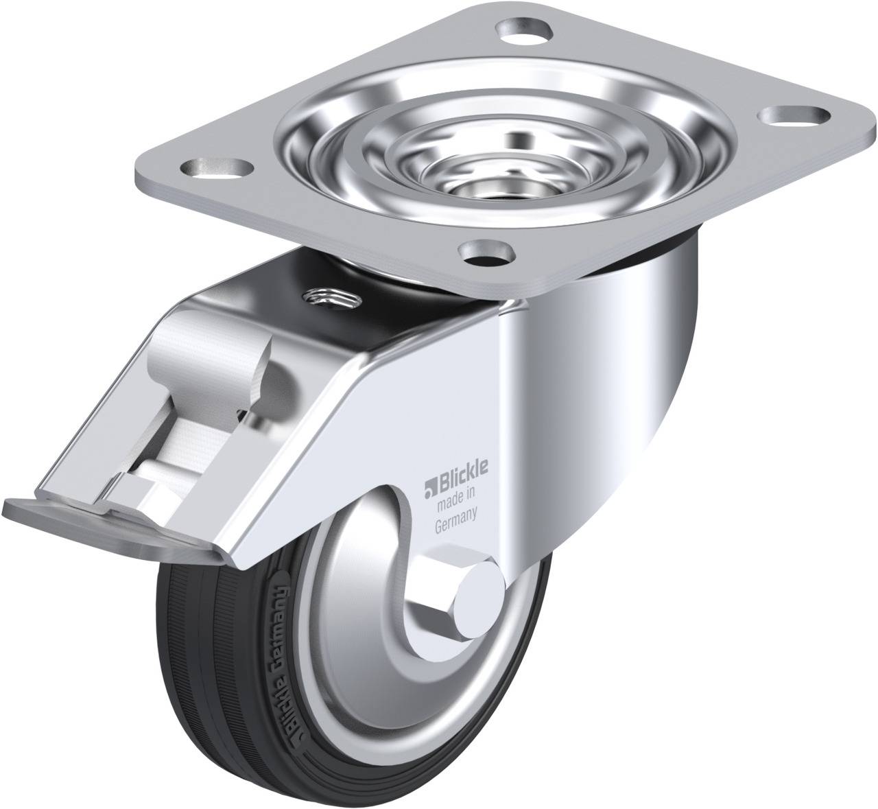 Blickle 304030 L-V 80R-FI-FA Kółko skrętne z hamulcem Średnica koła: 80 mm Maksymalne obciążenie: 50 kg 1 szt. - obrazek 1