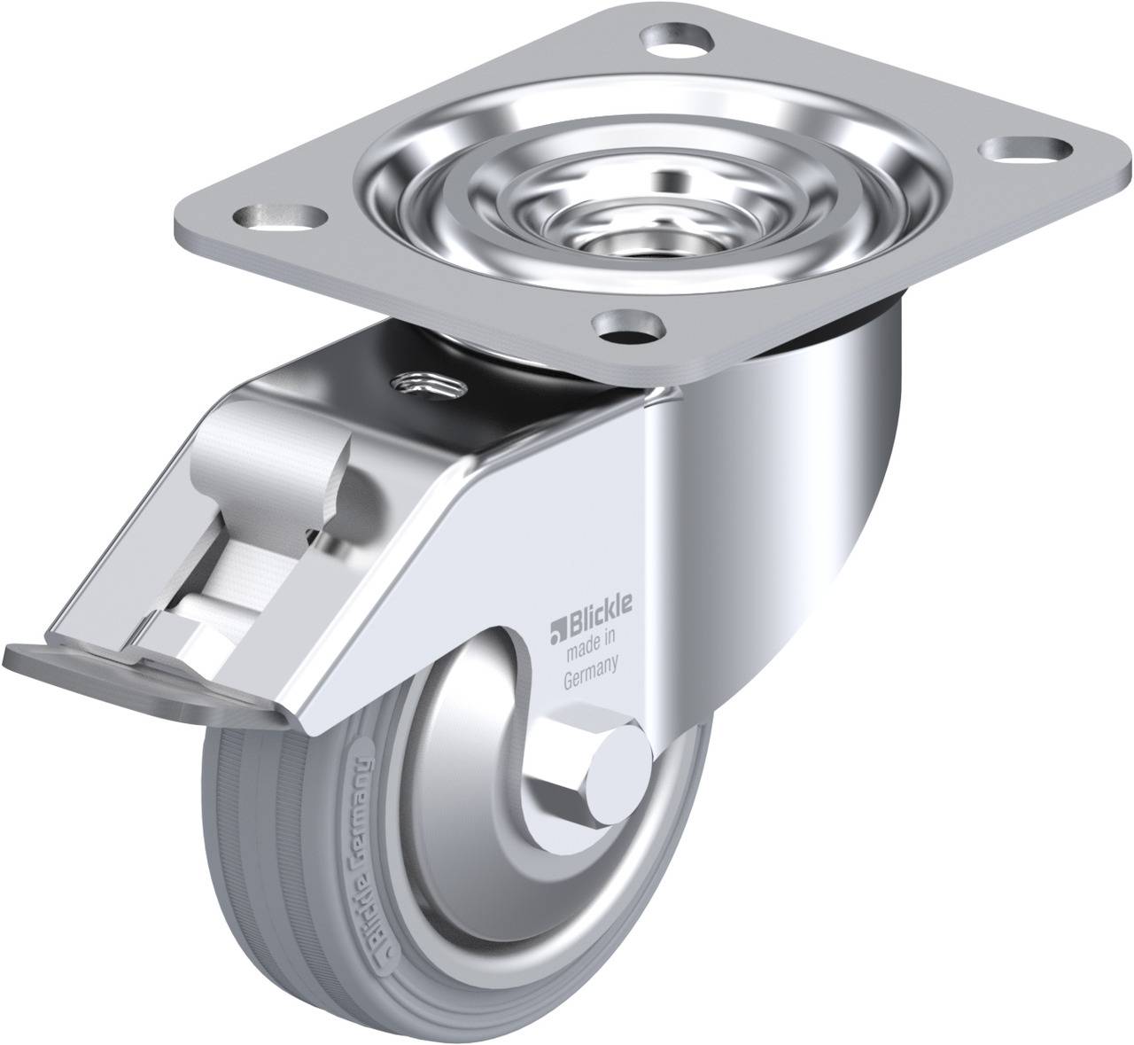 Blickle 454140 L-V 80R-FI-SG-FA Kółko skrętne z hamulcem Średnica koła: 80 mm Maksymalne obciążenie: 50 kg 1 szt. - obrazek 1