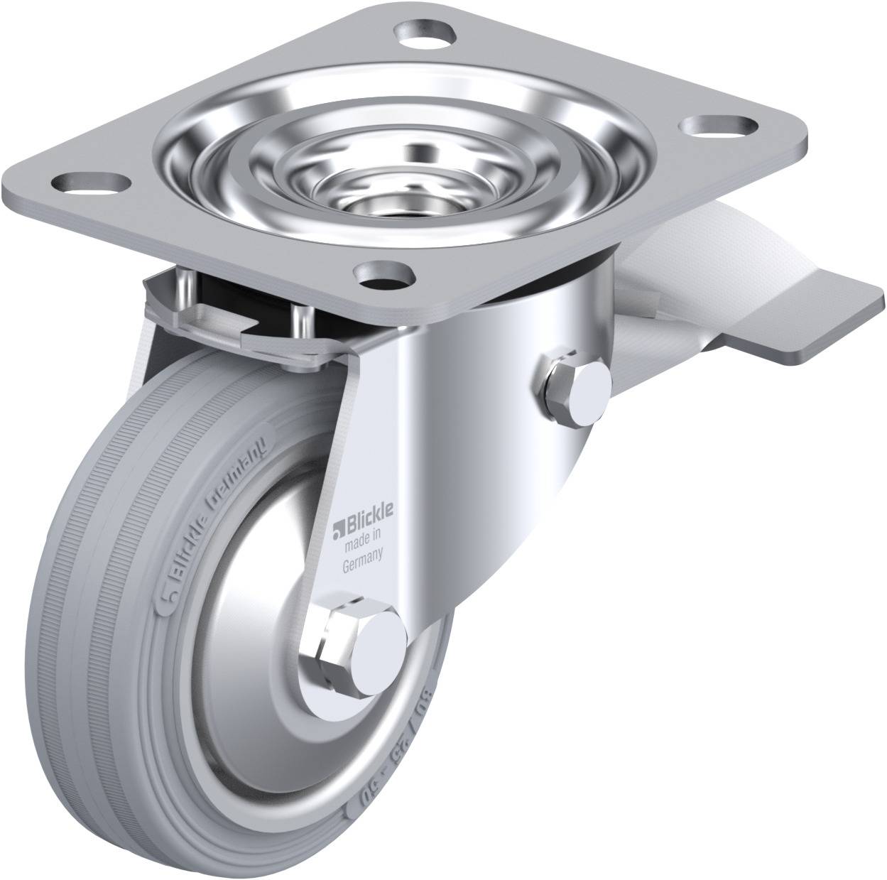 Blickle 235184 L-V 80R-ST-SG-FA Kółko skrętne z hamulcem Średnica koła: 80 mm Maksymalne obciążenie: 50 kg 1 szt. - obrazek 1