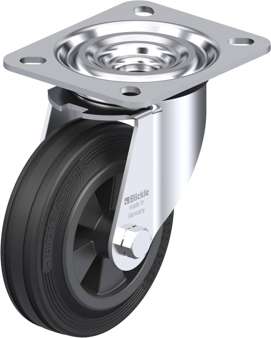 Blickle 34645 L-VPP 100G Kółko skrętne Średnica koła: 100 mm Maksymalne obciążenie: 70 kg 1 szt. - obrazek 1