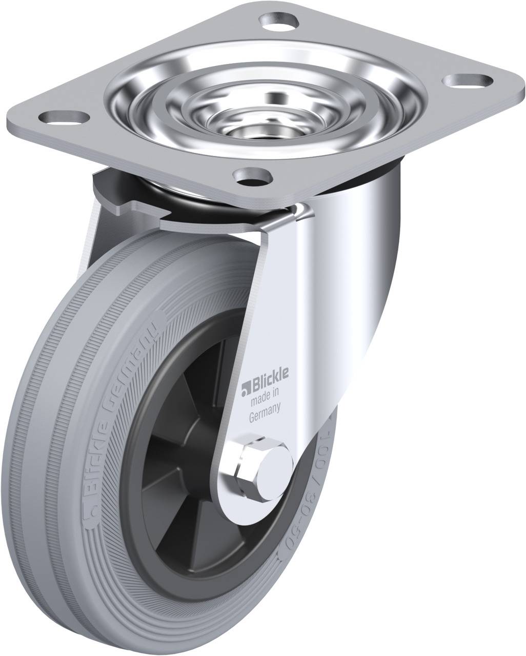 Blickle 53603 L-VPP 100G-SG Kółko skrętne Średnica koła: 100 mm Maksymalne obciążenie: 70 kg 1 szt. - obrazek 1