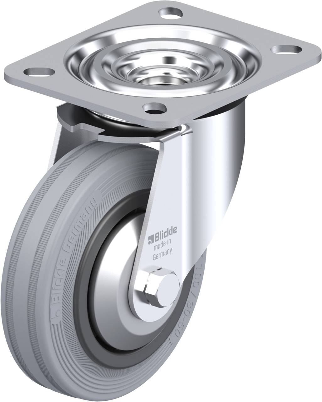 Blickle 86538 L-VPP 100G-SG-FA Kółko skrętne Średnica koła: 100 mm Maksymalne obciążenie: 70 kg 1 szt. - obrazek 1