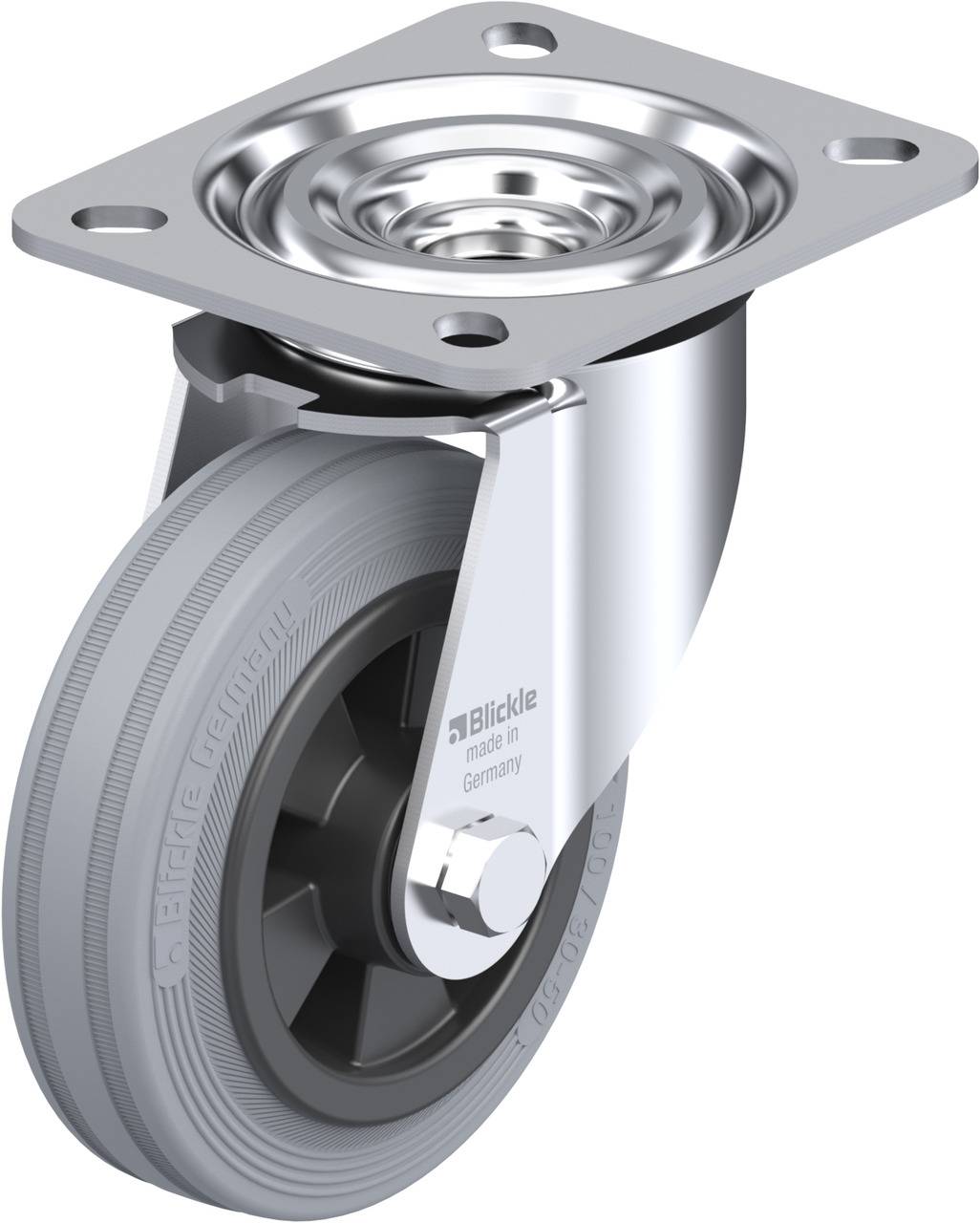 Blickle 61200 L-VPP 100R-SG Kółko skrętne Średnica koła: 100 mm Maksymalne obciążenie: 70 kg 1 szt. - obrazek 1
